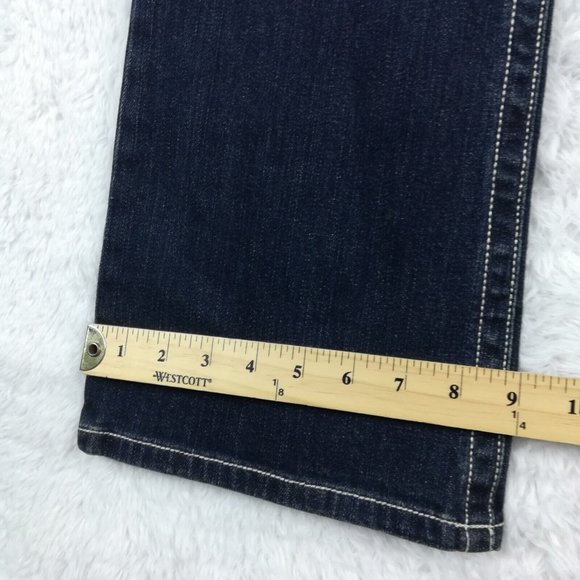 D9 District 9 Womens Jeans Turner Curvy Boot Blue Denim Jeweled Dark Wash 30 New - Picture 11 of 16